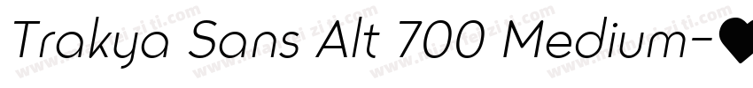 Trakya Sans Alt 700 Medium字体转换